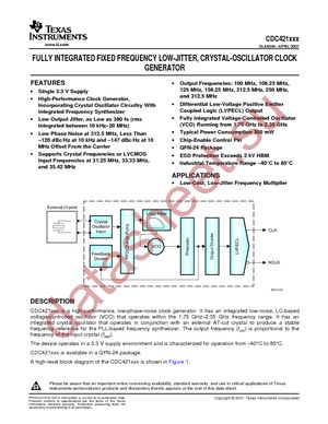 CDC421312RGETG4 datasheet  